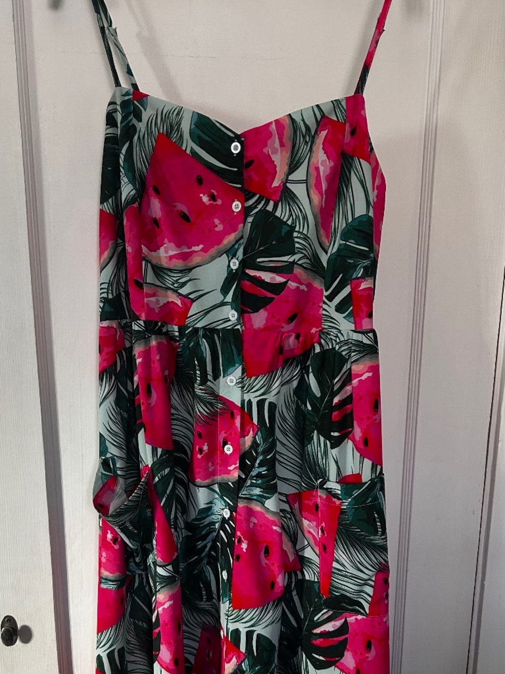 Watermelon Print Dress with Pockets Size 16